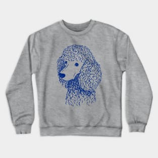 Poodle (Light Blue and Blue) Crewneck Sweatshirt